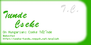 tunde cseke business card